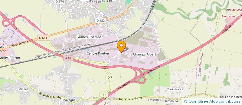 localisation de l'entreprise MOREAU TRANSPORTS à LA CRECHE