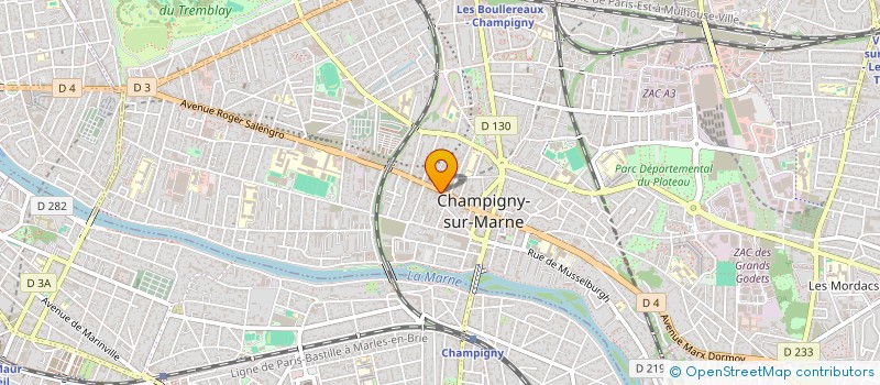 localisation de l'entreprise MOREIRA CONSTRUCTION à CHAMPIGNY-SUR-MARNE