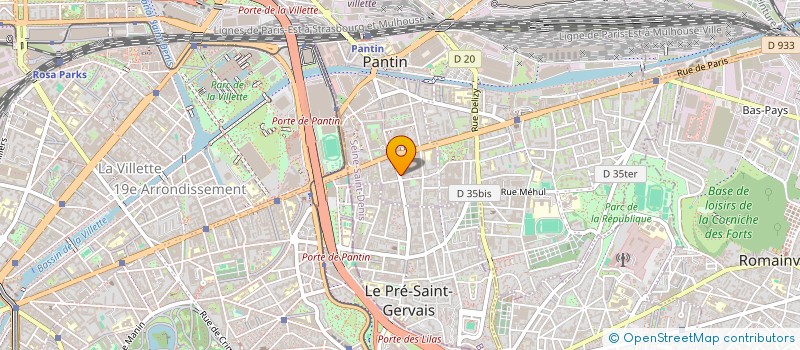 localisation de l'entreprise MOREIRA PEINTURE  PANTIN