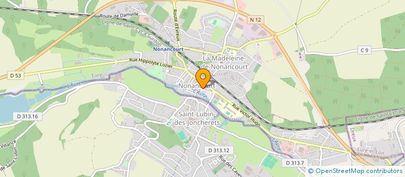 localisation de l'entreprise MOREIRA TP à LA MADELEINE-DE-NONANCOURT