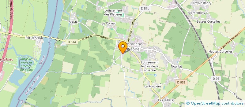 localisation de l'entreprise MOREL BATIMENT à CORMORANCHE-SUR-SAONE