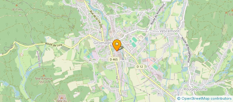 localisation de l'entreprise MOREL FRERES  GIROMAGNY