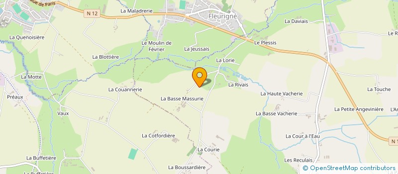 localisation de l'entreprise MOREL MASSURIE  LA CHAPELLE FLEURIGNE