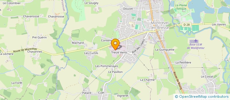localisation de l'entreprise MOREL SA à MONTREVEL-EN-BRESSE