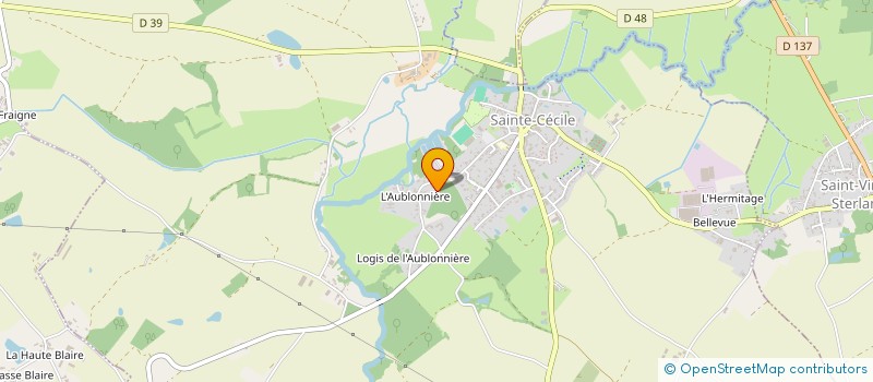 localisation de l'entreprise MORELE FRIARD  SAINTE-CECILE