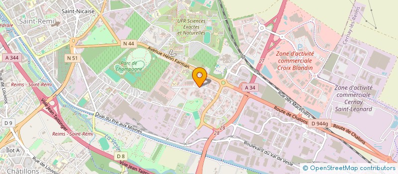 localisation de l'entreprise MOREY VIANDES PORC à REIMS