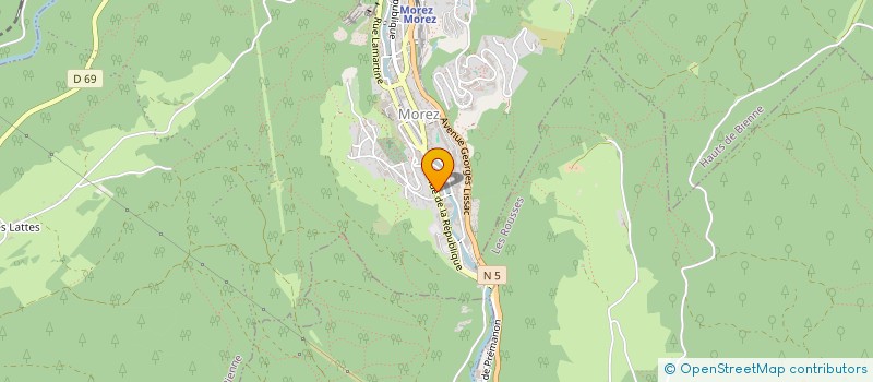localisation de l'entreprise MOREZ CHAUFFAGE à HAUTS DE BIENNE