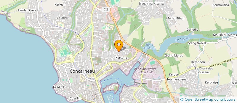 localisation de l'entreprise MORIGNOT - LE MOAL  CONCARNEAU