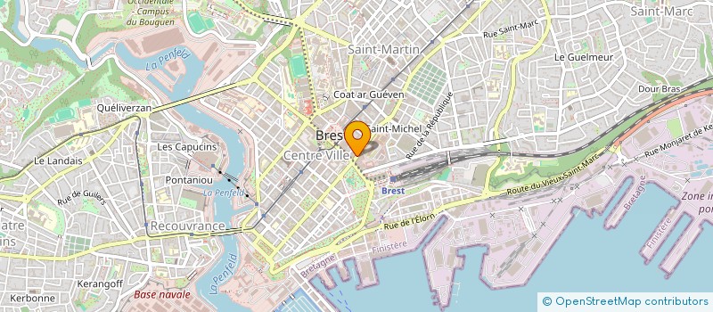 localisation de l'entreprise MORILLEAU à BREST