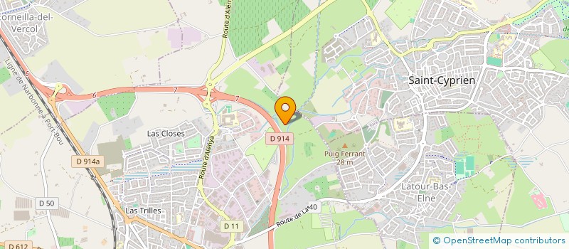 localisation de l'entreprise MORILLON 2014  LATOUR-BAS-ELNE