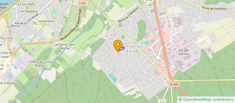 localisation de l'entreprise MORILLON-COURTINE BSGL  SAINT-GERVAIS-LA-FORET