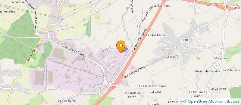 localisation de l'entreprise MORIN D  TREGUEUX