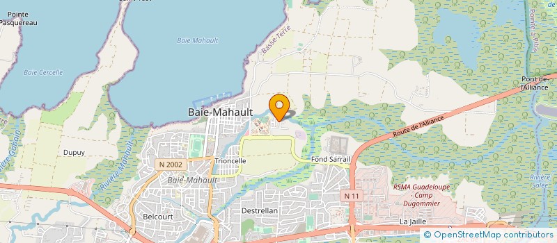 localisation de l'entreprise MORIO TRANSPORTS  BAIE-MAHAULT