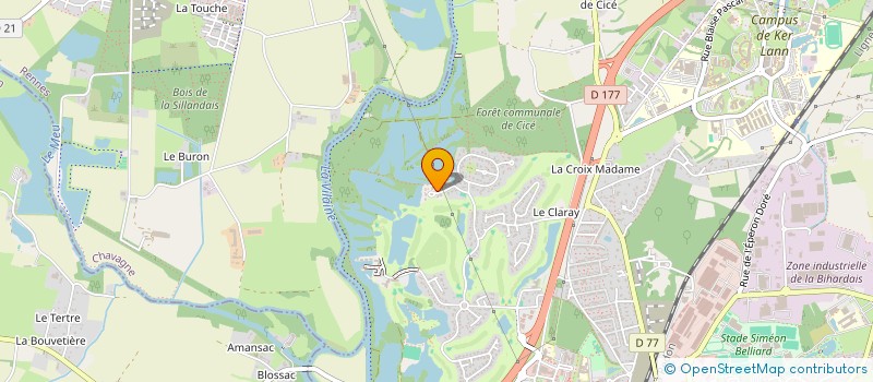 localisation de l'entreprise MORIOND 1650  BRUZ