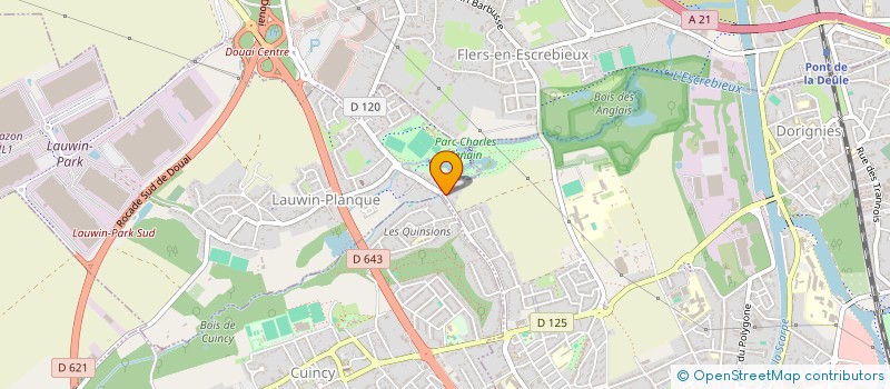 localisation de l'entreprise MORIS AUTO à DOUAI