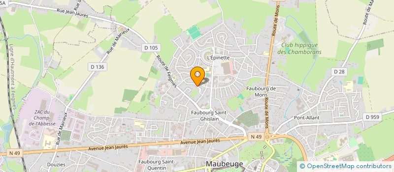 localisation de l'entreprise MORMAL FORMATION  MAUBEUGE