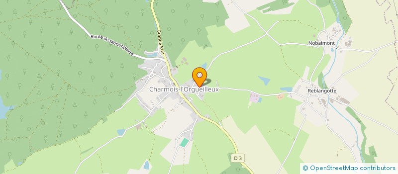 localisation de l'entreprise MORQUIN FRERES  CHARMOIS L'ORGUEILLEUX