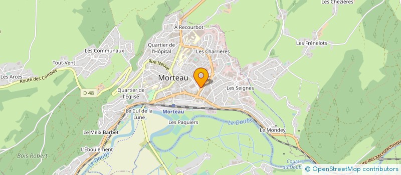 localisation de l'entreprise MORTEAU PNEUS  MORTEAU