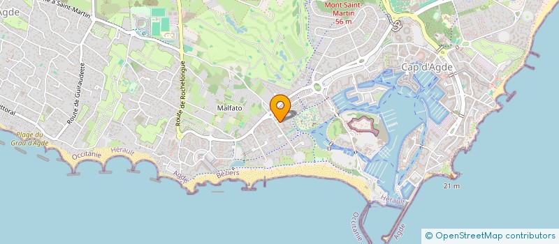 localisation de l'entreprise MORTIER/CROSSON  AGDE