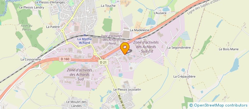 localisation de l'entreprise MORTIFFELY  LES ACHARDS