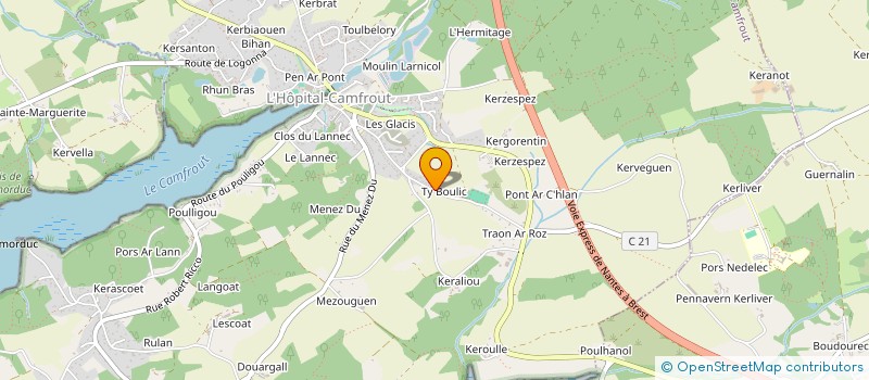 localisation de l'entreprise MORVAN JEAN RENE ENTRETIEN  HOPITAL-CAMFROUT