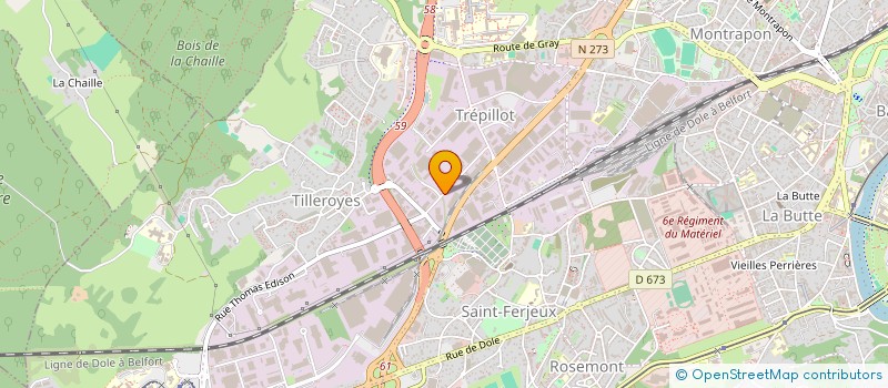 localisation de l'entreprise MORY 25 à BESANCON