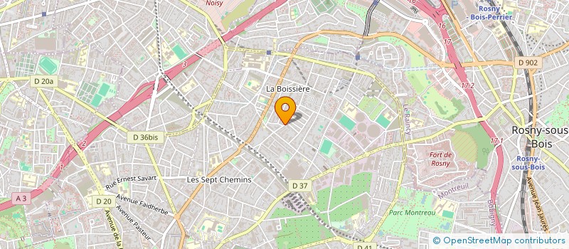localisation de l'entreprise MOS BAT  MONTREUIL