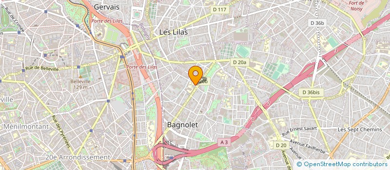 localisation de l'entreprise MOSAIC BAT  BAGNOLET