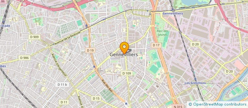 localisation de l'entreprise MOSAIQUE EN VILLE  GENNEVILLIERS