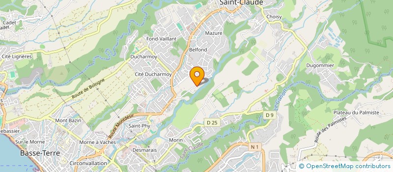 localisation de l'entreprise MOSAVI à SAINT-CLAUDE