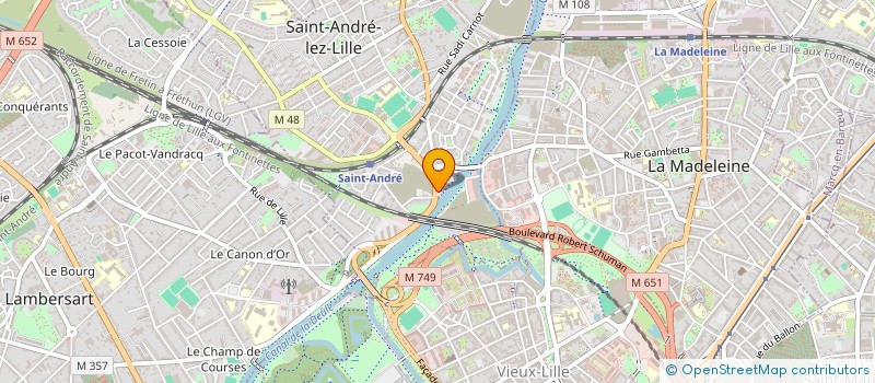 localisation de l'entreprise MOSELLE LILLE  SAINT-ANDRE-LEZ-LILLE