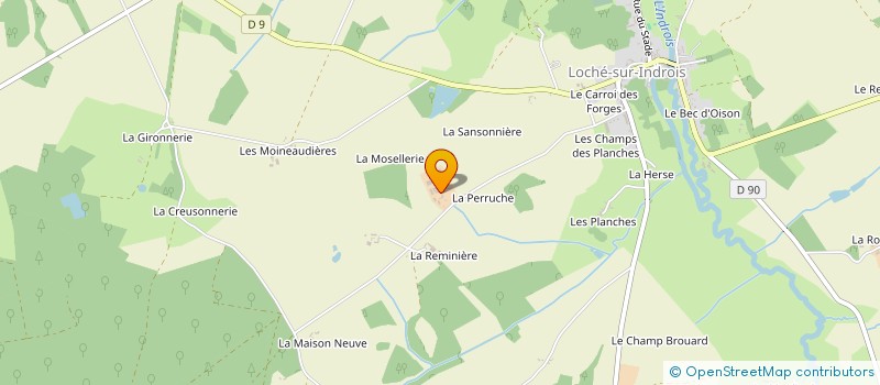 localisation de l'entreprise MOSELLERIE BIO ENERGIE à LOCHE-SUR-INDROIS