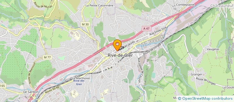 localisation de l'entreprise MOSNIER IMPRIMERIE PAPETERIE  RIVE-DE-GIER