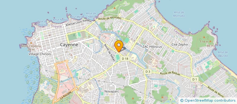localisation de l'entreprise MOTEL DU LAC  CAYENNE