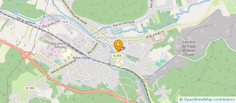 localisation de l'entreprise MOTIF IMPRIME  RAON-L'ETAPE