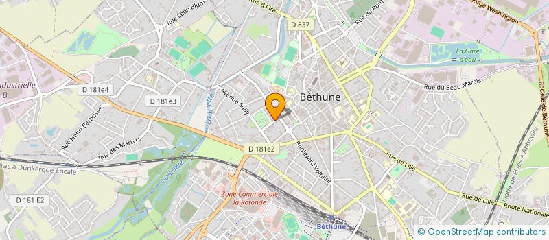 localisation de l'entreprise MOTIVONS NOTRE AVENIR à BETHUNE