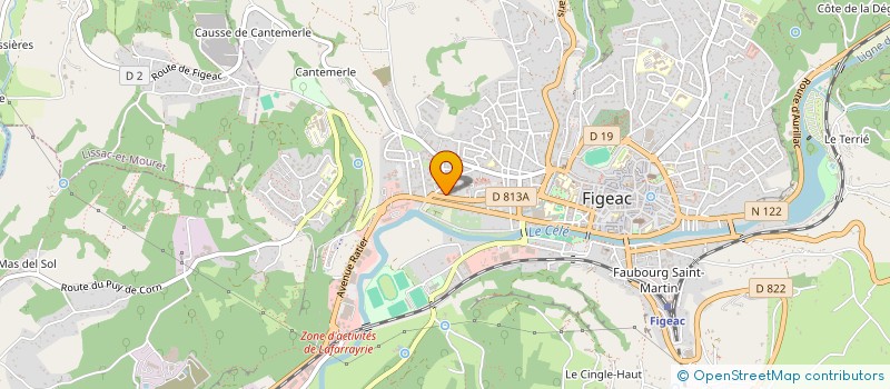 localisation de l'entreprise MOTO CHALLENGE à FIGEAC