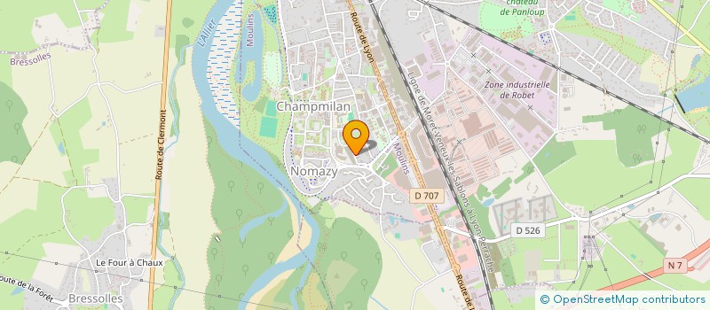 localisation de l'entreprise MOTO CLUB BOURBONNAIS RACING (MCBR)  MOULINS