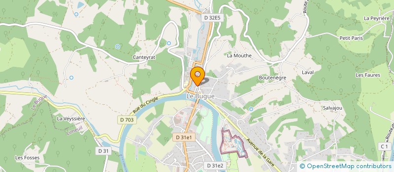 localisation de l'entreprise MOTO CLUB BUGUOIS  LE BUGUE