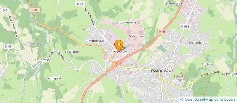localisation de l'entreprise MOTO CLUB D'YSSINGEAUX à YSSINGEAUX