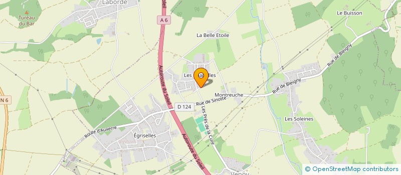 localisation de l'entreprise MOTO CLUB DE BEINES PRES CHABLIS  VENOY