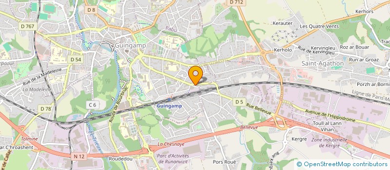 localisation de l'entreprise MOTO CLUB GOUDELIN MERZER à GUINGAMP