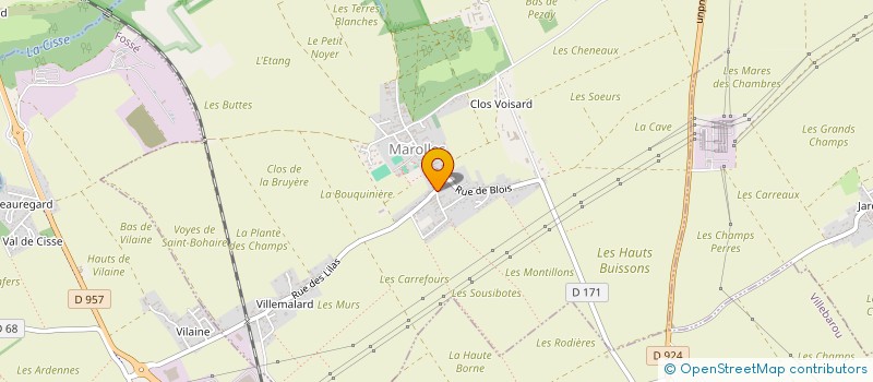 localisation de l'entreprise MOTO CLUB PIRATE LES COOL'OS  MAROLLES