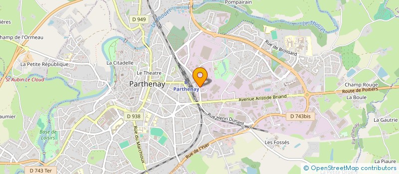 localisation de l'entreprise 'MOTO EVENT'S'  PARTHENAY