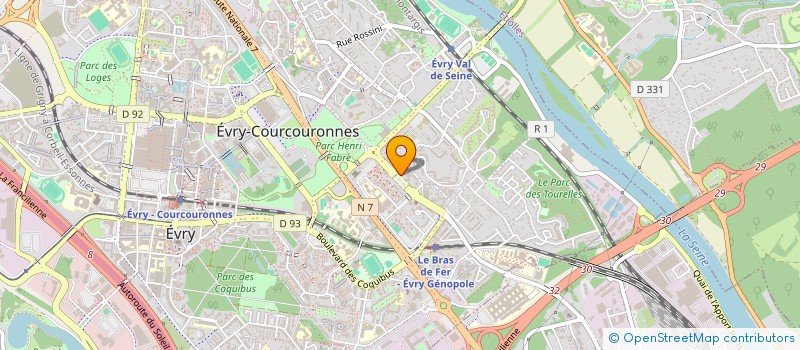localisation de l'entreprise MOTO EXPRESS  EVRY-COURCOURONNES