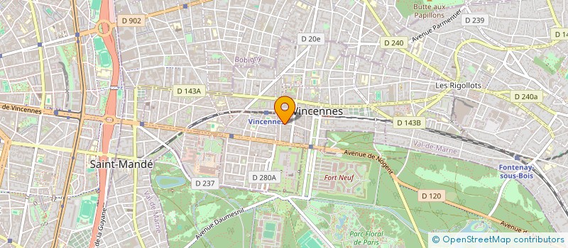 localisation de l'entreprise MOTO FR à VINCENNES