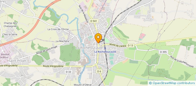 localisation de l'entreprise MOTO PASSION 16 à LA ROCHEFOUCAULD-EN-ANGOUMOIS