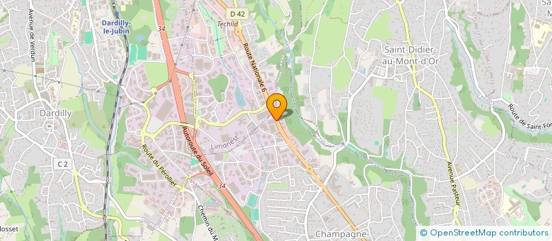 localisation de l'entreprise MOTO RUN  CHAMPAGNE-AU-MONT-D'OR