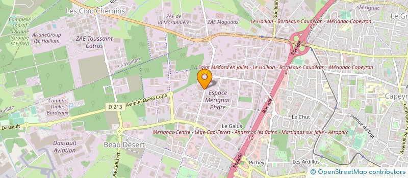localisation de l'entreprise MOTO SERVICE EXPRESS à MERIGNAC