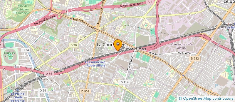 localisation de l'entreprise MOTO SPORT COURNEUVIEN 93 à LA COURNEUVE
